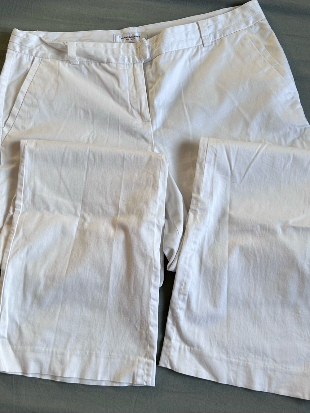 Isaac Mizrahi White Tailored Trouser